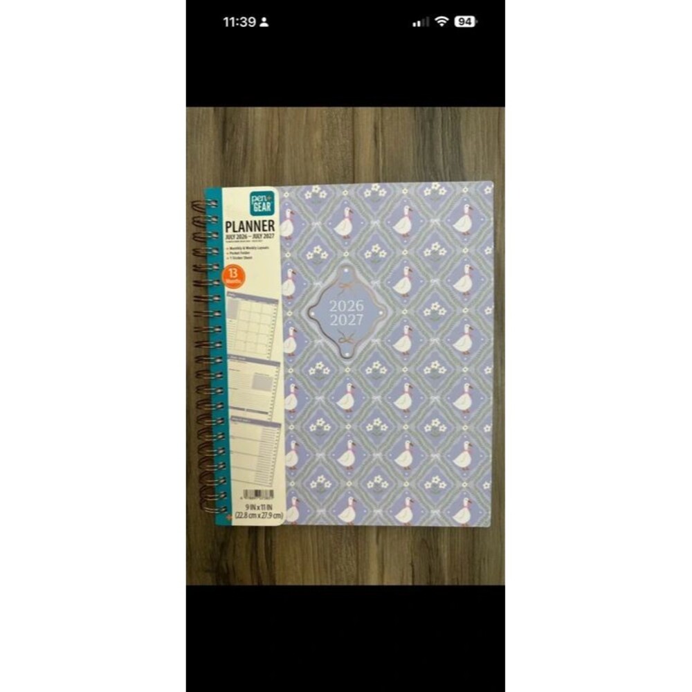 Planner 2026-2027 Monthly & Weekly Layout - Pen + Gear Goose & Bow theme 90s